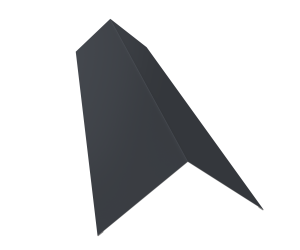 GL Планка конька плоского, 145х145 мм 0.45 мм, PE-Double, RAL 7024, L=3000 мм