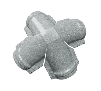 GL X-четверник конька полукруглого 0.45 мм, Zn, б\ц