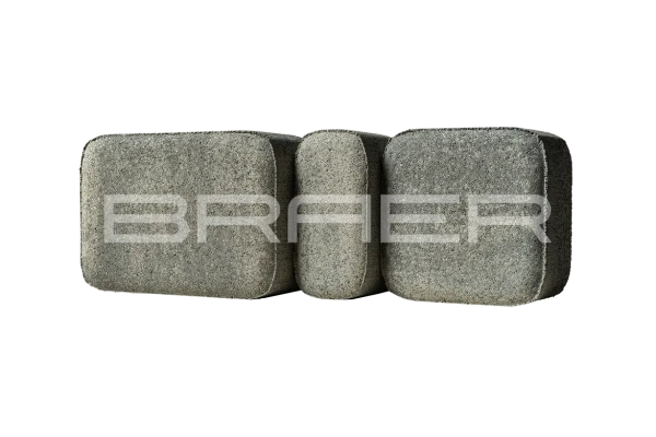 Тротуарная плитка Braer Классико 60 мм 57х115, 115х115, 172х115 мм, цвет: Color Mix Туман