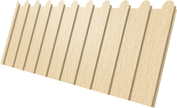 Профилированный лист GL C8 A, фигурный, 0.45 мм, Print Elite, Milky Wood TwinColor