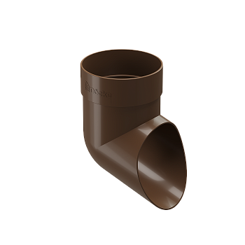 Отвод трубы, Docke Standard, Ø80 мм, цвет: светло-коричневый