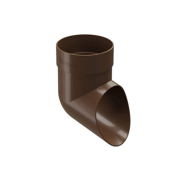 Отвод трубы, Docke Standard, Ø80 мм, цвет: светло-коричневый