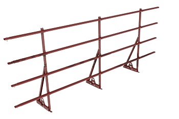 Ограждение кровельное для фальцевой кровли Roofsystems Prestige Next фальц, H=1200 мм RAL 3009, L=3000 мм