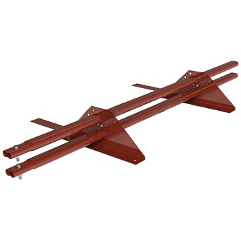 Снегозадержатель для композитной черепицы Roofsystems Prestige 2 опоры, 2 трубы, овал 45х25, L=1200 мм, RAL 3009