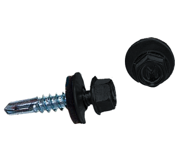 Саморез кровельный Daxmer 5.5х25 мм, сверло №3, RAL 7016, уп.250 шт.