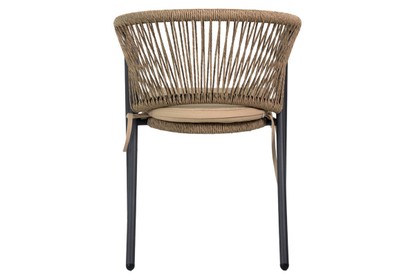 Стул Mokka Lyon из искусственного ротанга, с подушкой цвет: бежевый
