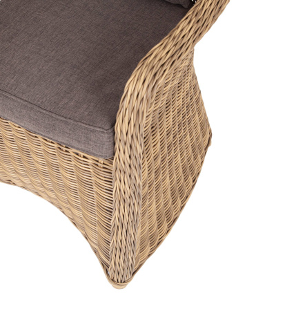 Диван 2-местный из искусственного ротанга, Равенна соломенный