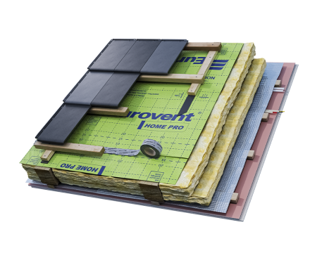 Eurovent HOME PRO 135, Трехслойная супердиффузионная ветрозащитная мембрана, 75 м²