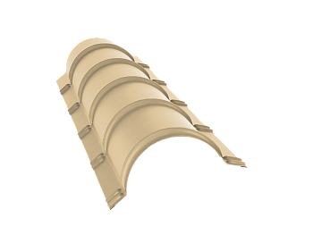 GL Планка конька полукруглого R110 мм 0.45 мм, PE, RAL 1014, L=1970 мм