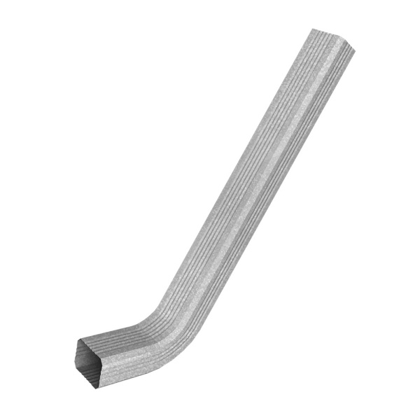 Труба гофрированная с коленом Vortex Lite Ø 102 мм, L=3000 мм, Zn