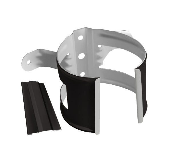 Хомут трубы металлический на дерево Grand Line Ø 87 мм, цвет: коричневый