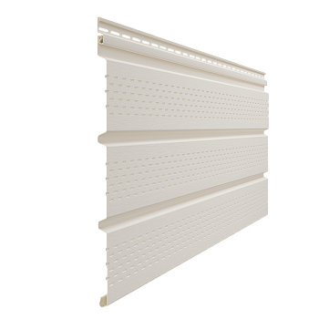 Софит пвх Docke, полная перфорация, L=3000 мм серия Premium, цвет: пломбир