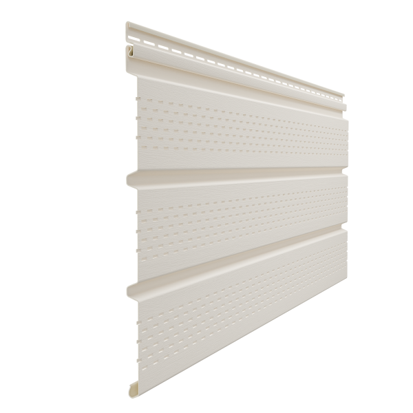 Софит пвх Docke, полная перфорация, L=3000 мм серия Premium, цвет: пломбир