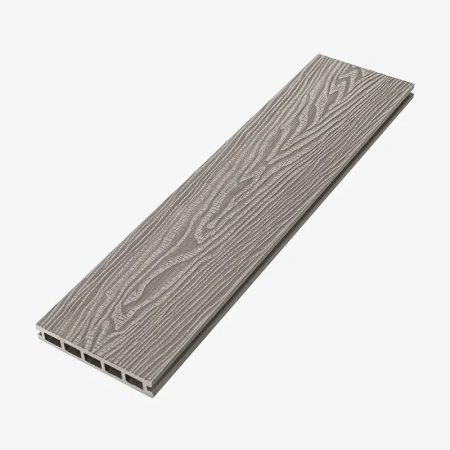 Террасная доска UnoDeck Vintage 150 мм, L= 4000 мм тиснение дерево, цвет: серый