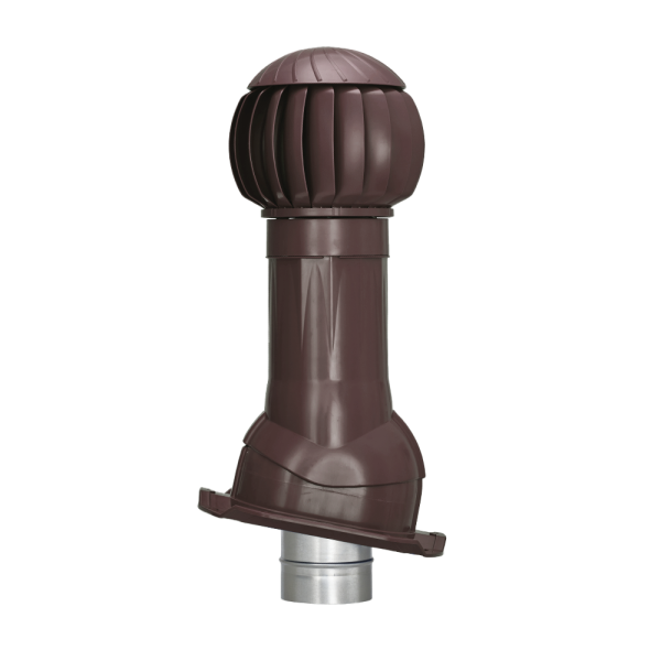 Комплект вентиляции Gervent для профлиста-20 150/ИЗ/160 мм коричневый