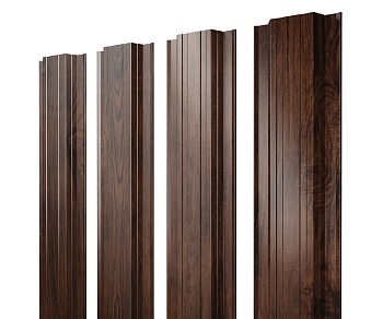 GL Штакетник Прямоугольный с прямым резом 0.45 мм, Print Premium, Cherry Wood Fresh TwinColor