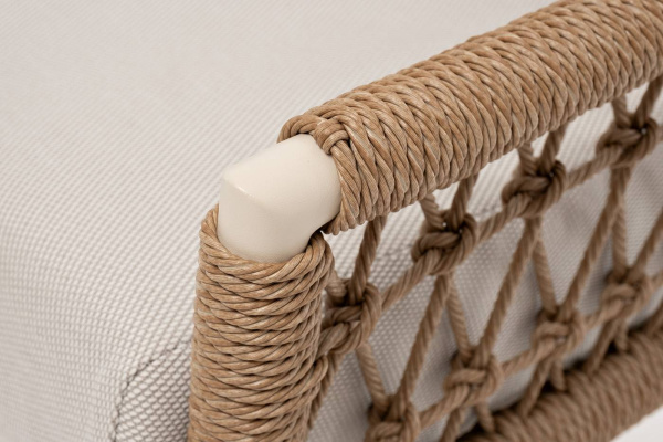 Диван 3-местный из искусственного ротанга, Венеция, цвет: соломенный