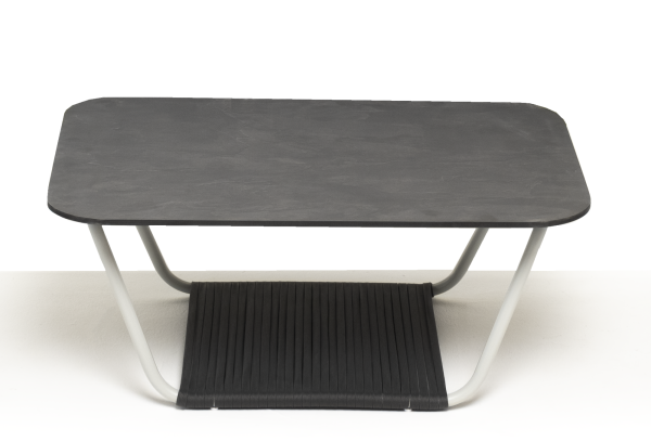 Стол журнальный из HPL, Глория, 90х60 см цвет: серый гранит