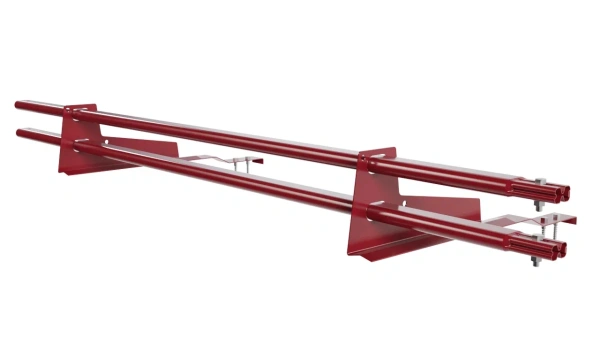 Снегозадержатель для натуральной черепицы Borge L=1500 мм, 2 опоры, 2 трубы, овал 25х45 RAL 3003