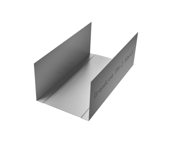 GL Профиль перегородочный ПН-2, 50х40 мм, L= 3000 мм, 0.6 мм, Zn