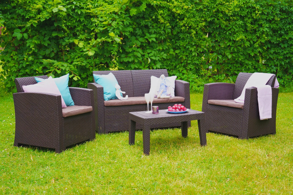 Столик журнальный B:Rattan Arizona, из искусственного ротанга цвет: венге