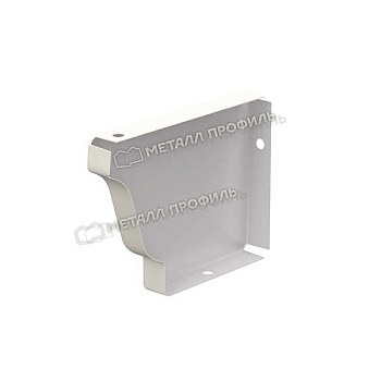 Заглушка желоба левая, Металл Профиль Бюджет, Ø120х86 мм, RAL 9003