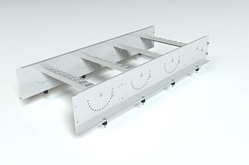 Лестница кровельная маршевая, универсальная Roofsystems Prestige Next, 660 мм, L=1200 мм RAL 9003