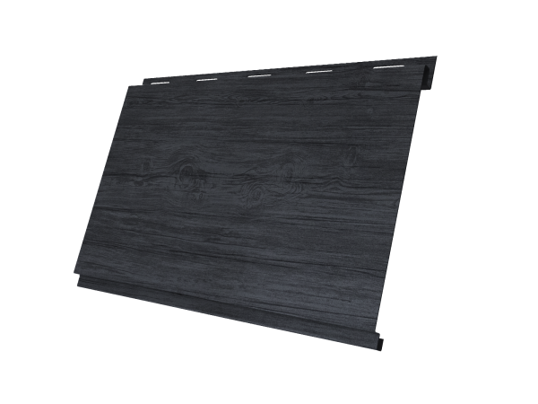 Металлический сайдинг Grand Line, Вертикаль Classic 0.45 мм, Print Premium, Grey Wood TwinColor