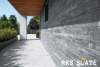 Кварцит, 3D панель из камня, 600х150 мм, Natural Silver Grey