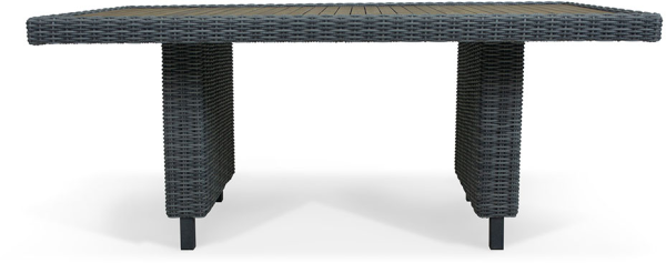 Стол обеденный Mokka Bella, из искусственного ротанга, 170х100 см цвет: серый