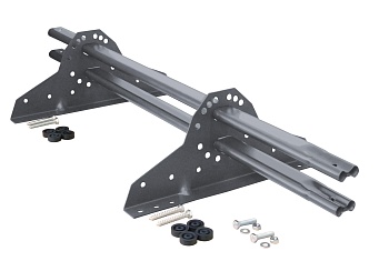 Снегозадержатель Grand Line NEW универсальный,  L=1000 мм, 2 опоры, 2 трубы, овал 42х21 мм. RAL 9006