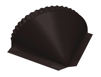 GL Заглушка конька полукруглого, конусная 0.5 мм, PurPro, RAL 9005