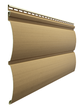 Виниловый сайдинг Docke, Блок-хаус D4.7Т, L=3600х243 мм. серия Premium, цвет: карамель