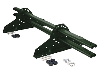 Снегозадержатель Grand Line NEW универсальный,  L=1000 мм, 2 опоры, 2 трубы, овал 42х21 мм. RAL 6020