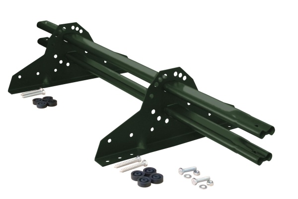 Снегозадержатель Grand Line NEW универсальный,  L=1000 мм, 2 опоры, 2 трубы, овал 42х21 мм. RAL 6020