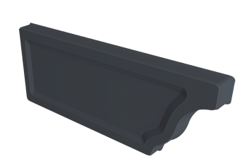 Заглушка желоба левая Vortex Project Ø210\145 мм, RAL 7024