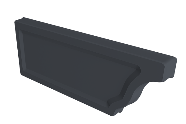 Заглушка желоба левая Vortex Project Ø210\145 мм, RAL 7024