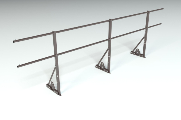 Ограждение кровельное для фальцевой кровли Roofsystems Econom Smart фальц, H=900 мм RAL 8019, L=3000 мм