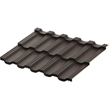 Модульная металлочерепица Aquasystem, Гётеборг 1205х765 мм 0.5 мм, Rooftop Бархат, RAL 8019