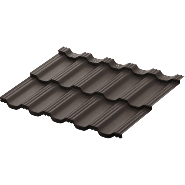 Модульная металлочерепица Aquasystem, Гётеборг 1205х765 мм 0.5 мм, Rooftop Бархат, RAL 8019