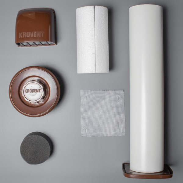 Приточный вентиль Krovent коричневый