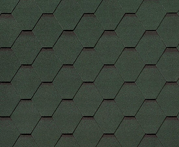 Битумная черепица RoofShield, Классик, стандарт цвет: зеленый с оттенением, 3 м² / уп.