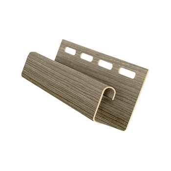 J-профиль пвх, Grand Line, L=3000 мм серия Design Tundra, цвет: кедр