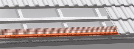 Аэроэлемент карнизного свеса Braas, L=1000 мм, цвет: черный