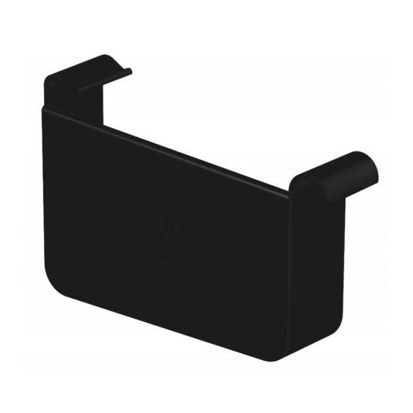 Заглушка желоба квадратная, левая, Galeco STAL 2 125/80 х 80 мм, RAL 9005