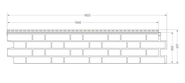Фасадная панель Я фасад, Балтийский кирпич 1540 х 302 мм Classic, цвет: песочный