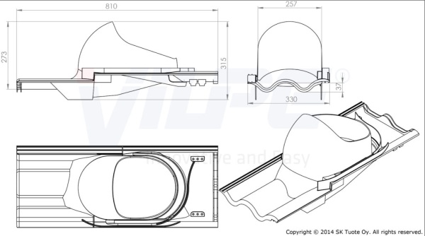 Проходной элемент Vilpe, TIILI XL зеленый