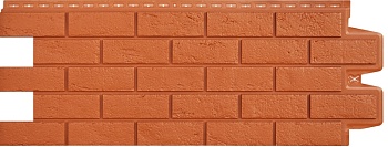 Фасадная панель Grand Line, Состаренный кирпич Classic, цвет: терракотовый