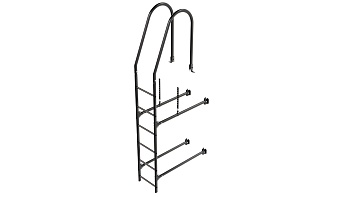 Фасадная лестница Borge, верхняя секция, L=1800 мм RAL 9005