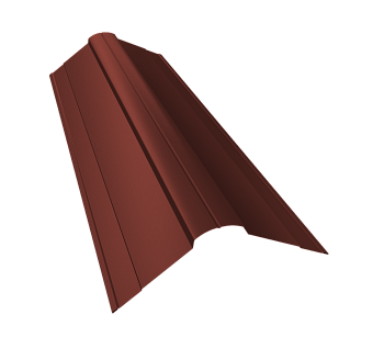 GL Планка конька фигурного, 100х100 мм 0.5 мм, Satin, RAL 3009, L=3000 мм